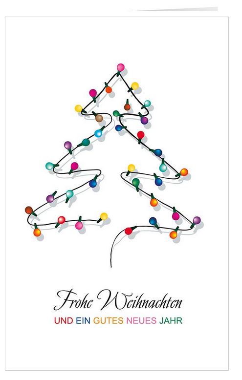 Bunte Weihnachtskarte