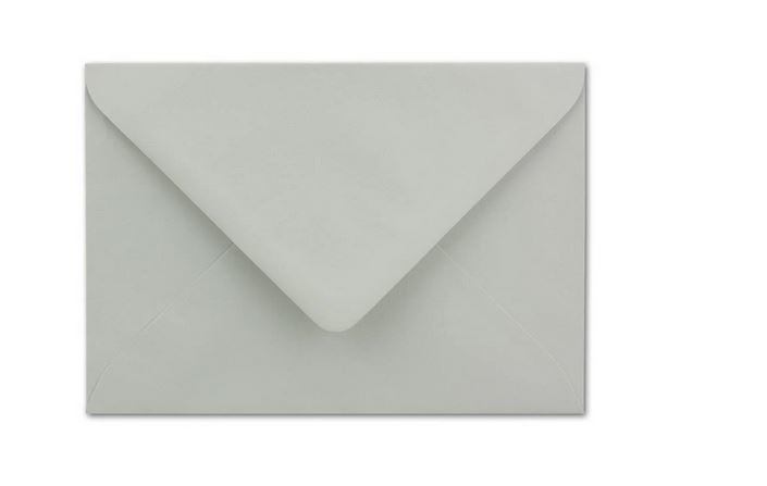 Briefumschlag DIN B6, 17,6 x 12,5 cm in hellgrau, Nassklebung