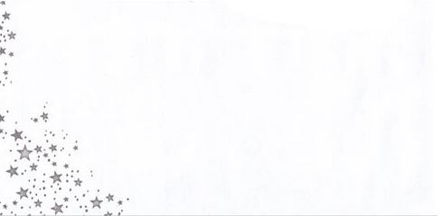 Weihnachtsbriefumschlag mit silbernen Sternen im Format 22x11 cm (DIN lang), haftklebend