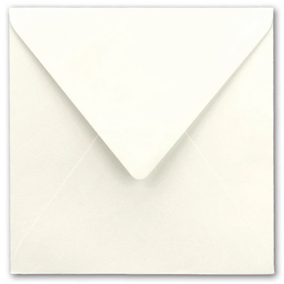 Briefumschlag 15,5 x 15,5 cm naturweiss, nassklebend, quadratisch ohne Fenster