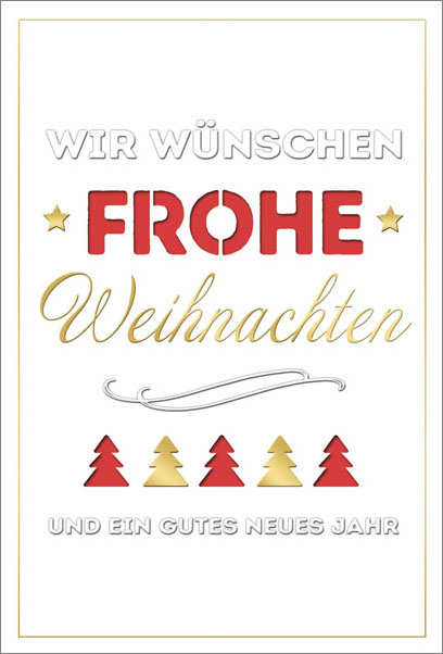 Weihnachtskarte mit Spendenanteil - Wir wünschen Frohe Weihnachten