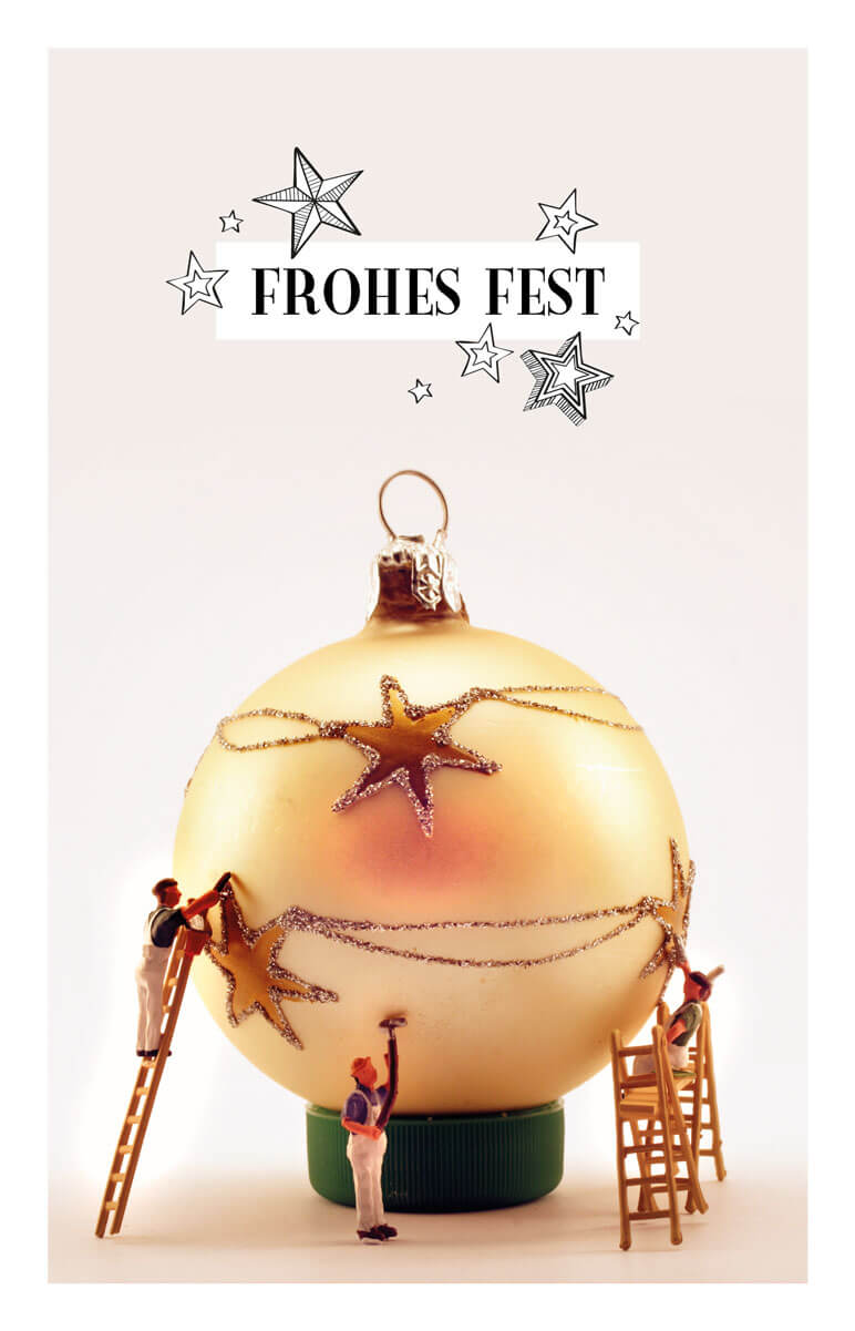 Witzige Branchenweihnachtskarte