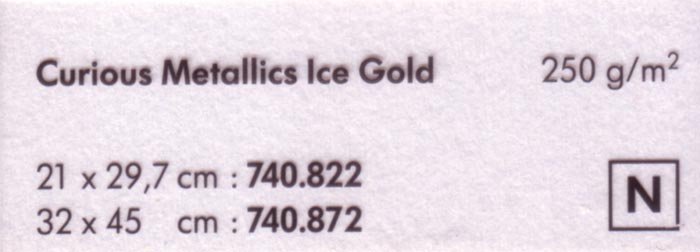 Weißer Karton "Curious Metallics Ice Gold" DIN A4 ex740822