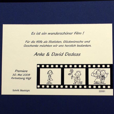 Dankkarte ex22081swe+exe9104 Filmstreifen