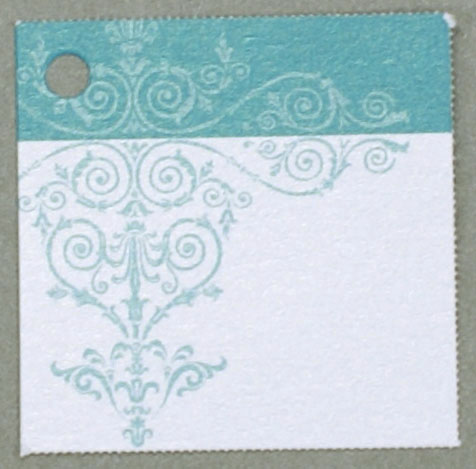 Geschenkkärtchen (10 Stück) 4x4cm azur Ornament ba723098Q