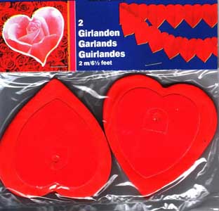 Herzgirlanden x2, 8,5cm, 2m