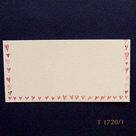 Tischkarte - Namenskarte FZT1720-1 rote - rosa Herzen