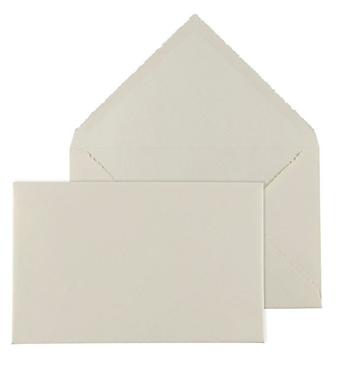 Bütten-Briefumschlag 18,5x12 cm creme mit Struktur nassklebend