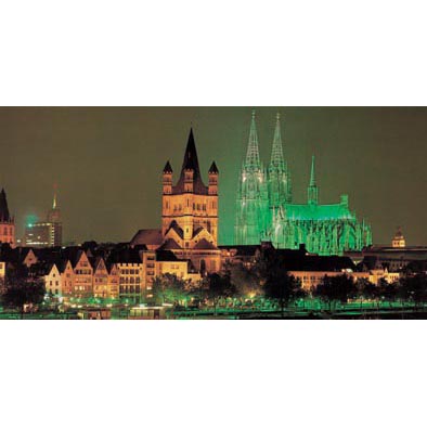 Weihnachtskarte Köln Uferpromenade Altstadt Dom ms81459