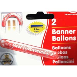 2 Bannerballon Just married
