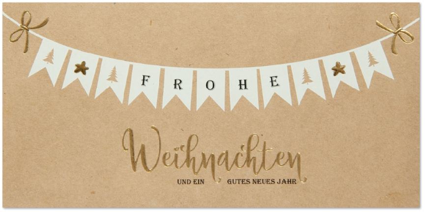 Weihnachtskarte mit Spende für die Deutsche Alzheimer Gesellschaft, DIN lang, inkl. Einleger