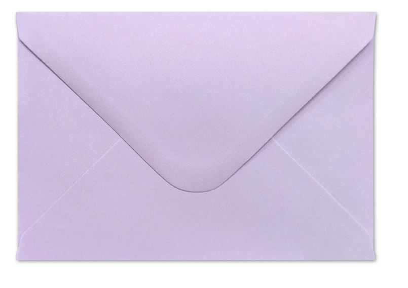 Briefumschlag DIN B6, 17,6 x 12,5 cm in lila, Nassklebung