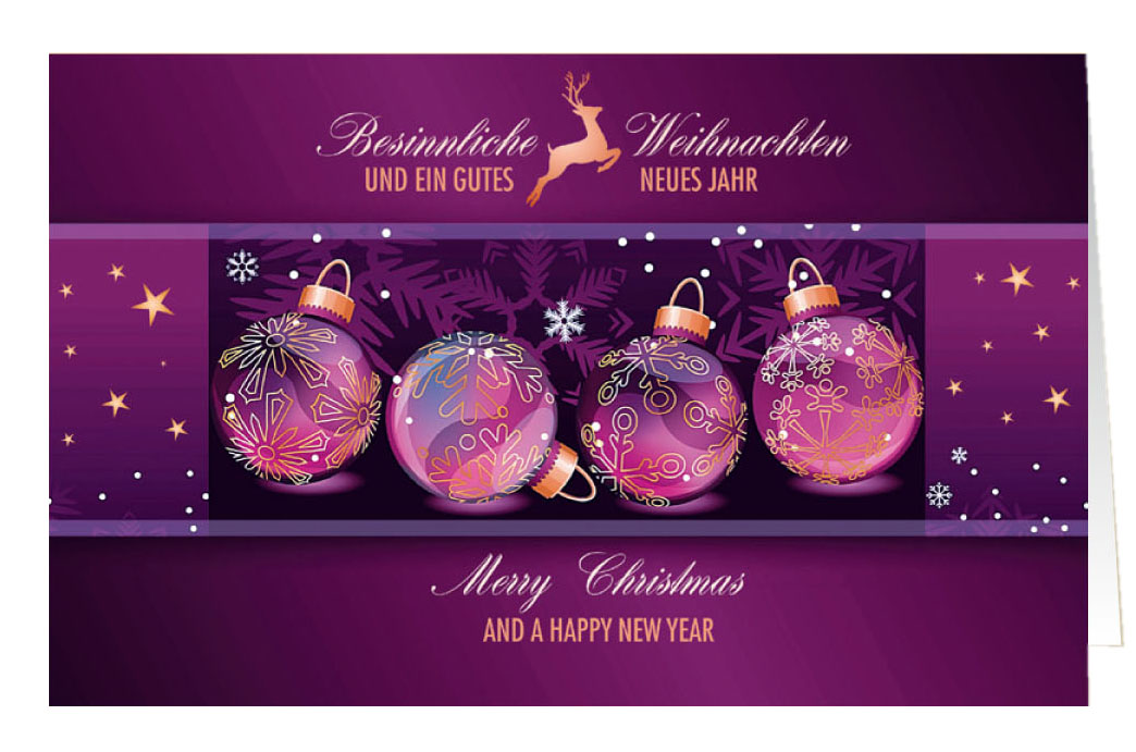 Spendenkarte Weihnachten mit gutem Zweck: Ärzte ohne Grenzen e.V. - Purple Harmony