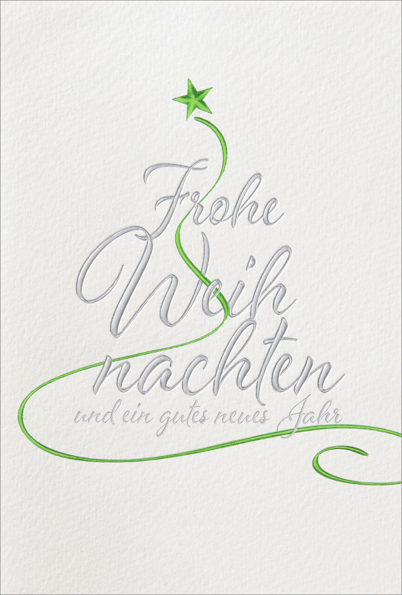Weihnachtskarte creme Frohe Weihnachten und ein gutes neues Jahr