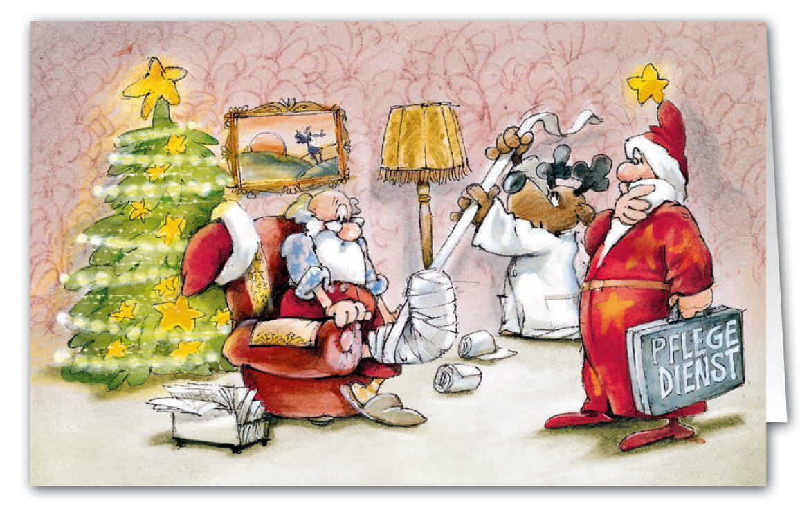 Weihnachtskarte als Branchenkarte für Pflegedienst, Sozialer Dienst und Alten- und Pflegeheim