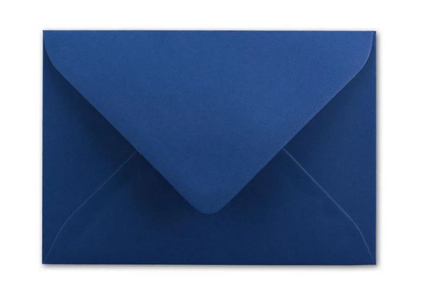 Briefumschlag DIN B6, 17,6 x 12,5 cm in nachtblau, Nassklebung