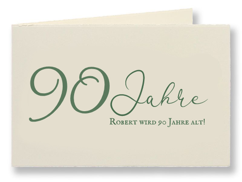 einladungskarte-in-naturweiss-zum-90-geburtstag-als-klappkarte-mit-buettenrandpraegung-vorderseite