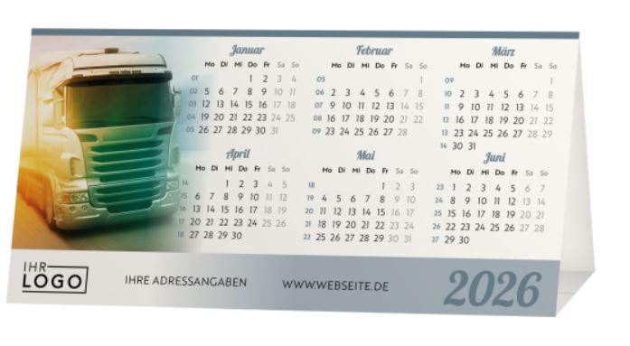 Praktischer Tischkalender "Logistik und Transport" mit Spendenanteil: DKMS - Wir besiegen Blutkrebs