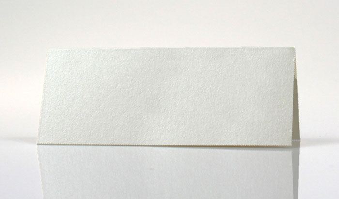 Tischkarte Namenskarte blanko perlmutt metallic
