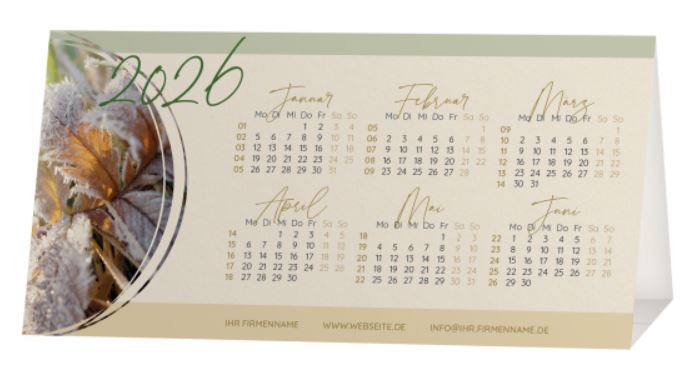 Kalender-Weihnachtskarte "Winterzauber" mit Naturbildern und Spendenanteil für: DKMS Wir besiegen Blutkrebs