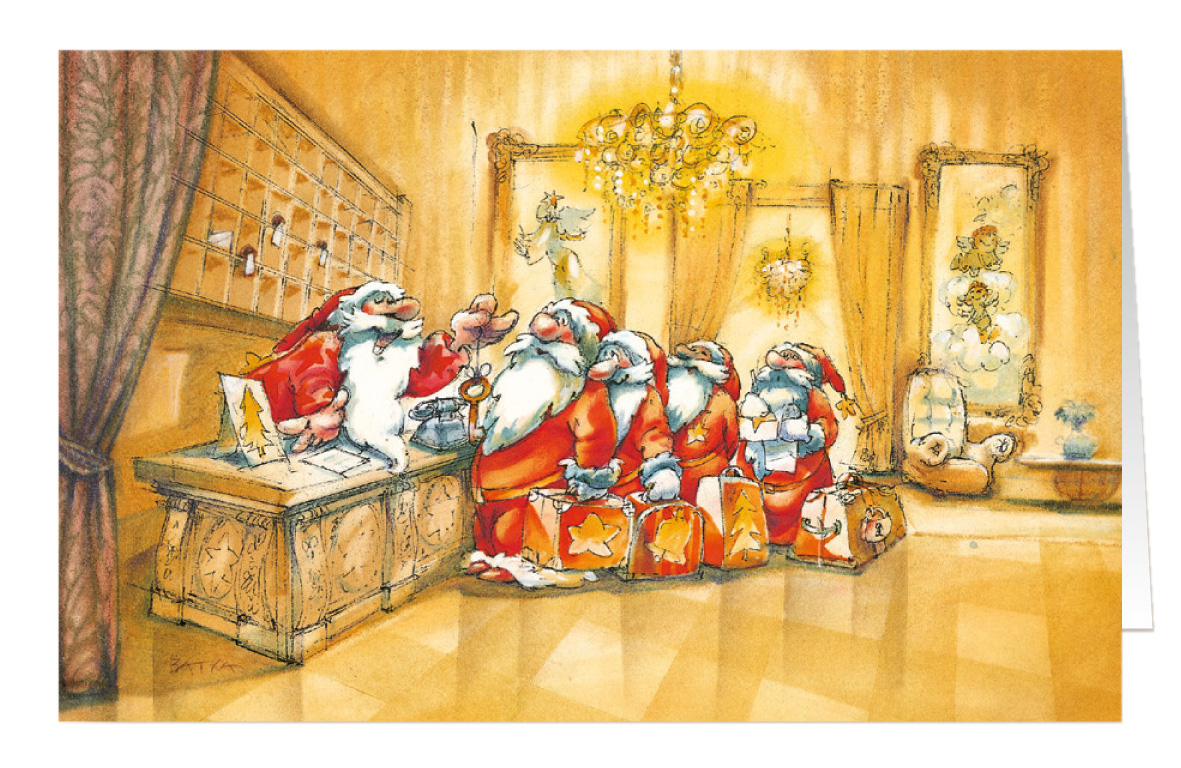 Weihnachtskarte Branchenkarte Hotel Pension Unterkunft Gastgewerbe