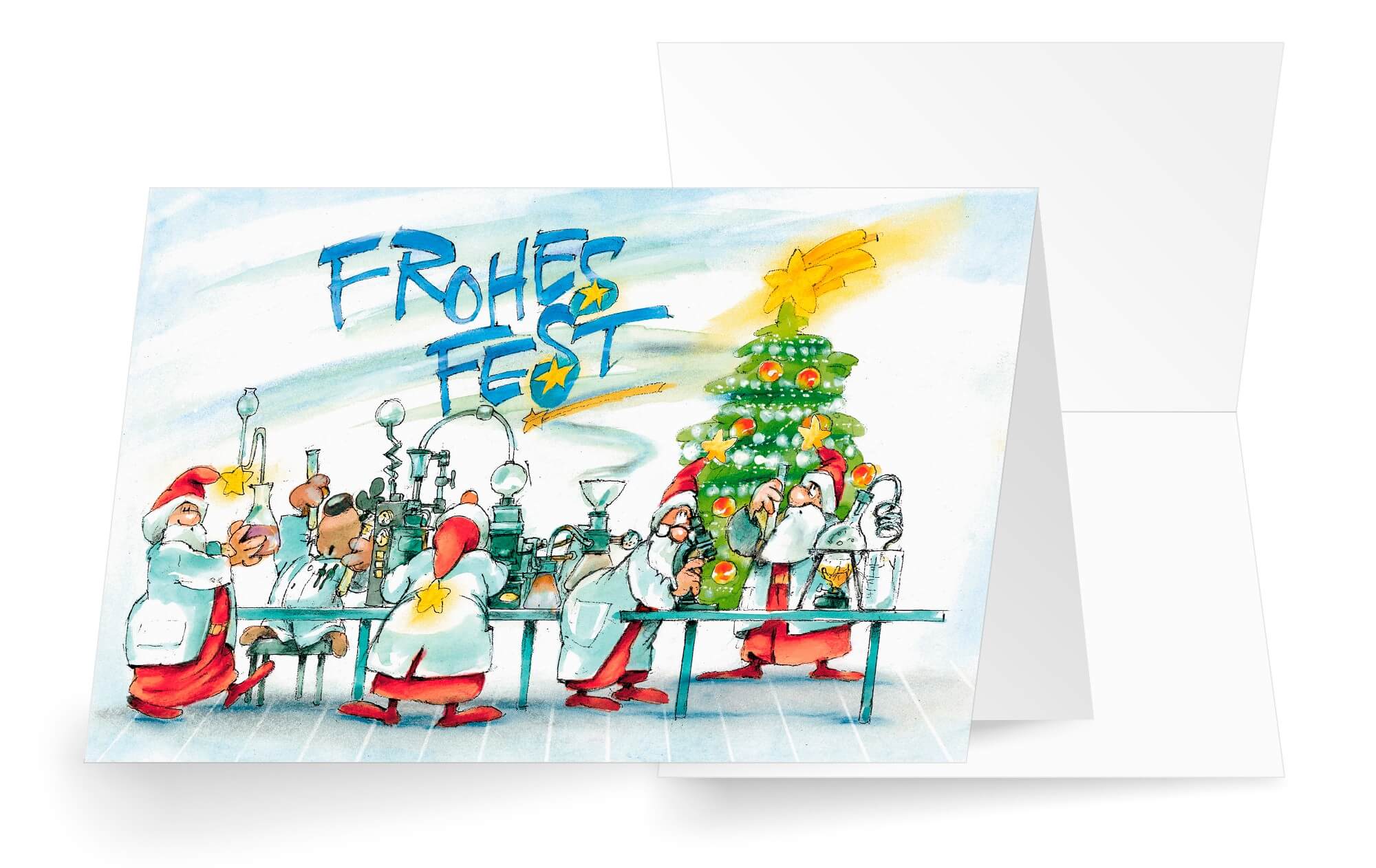 Lustige Branchen-Weihnachtskarte für Chemielabor, Wissenschaft, Biologen und Gesundheitswesen