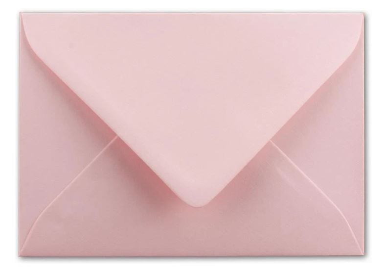 Briefumschlag DIN B6, 17,6 x 12,5 cm in rosa, Nassklebung