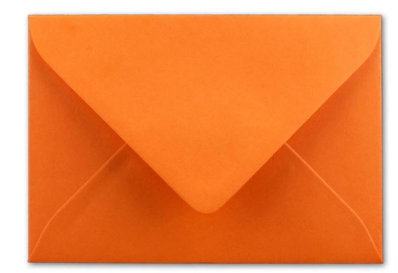 Briefumschlag DIN B6, 17,6 x 12,5 cm in orange, Nassklebung 