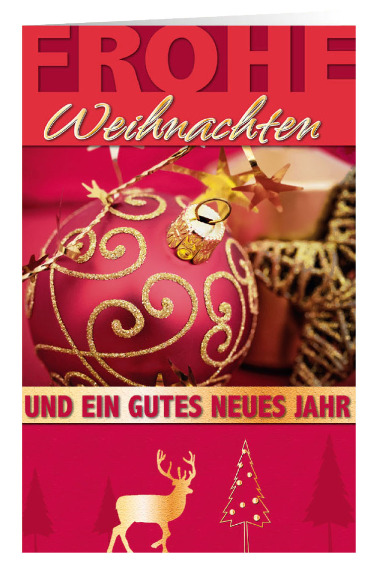 Spendenkarte Weihnachten mit gutem Zweck: Ärzte ohne Grenzen e.V. - Glitzerkugel
