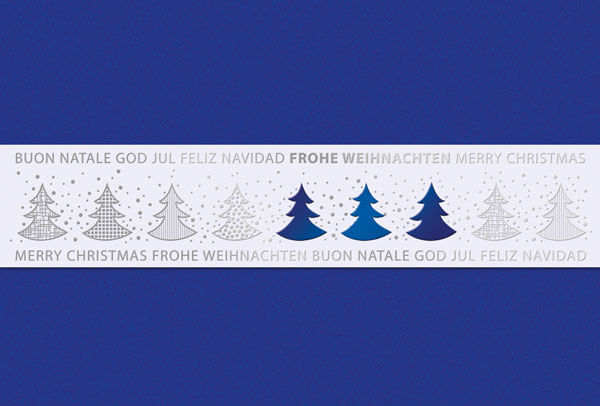 Weihnachtskarte mit Banderole