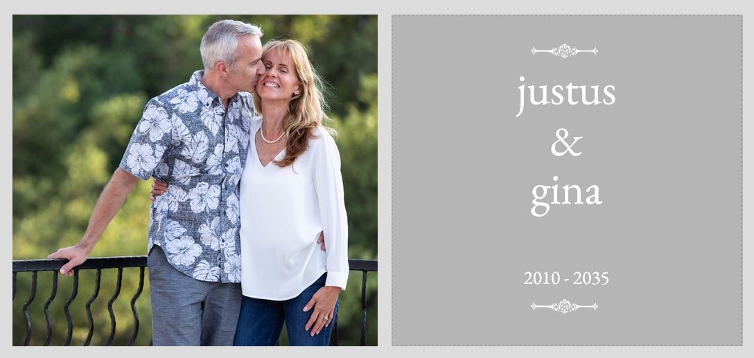 Foto-Einladungskarte zur Silberhochzeit "25 Jahre Wir" im modern-eleganten Design, DIN lang