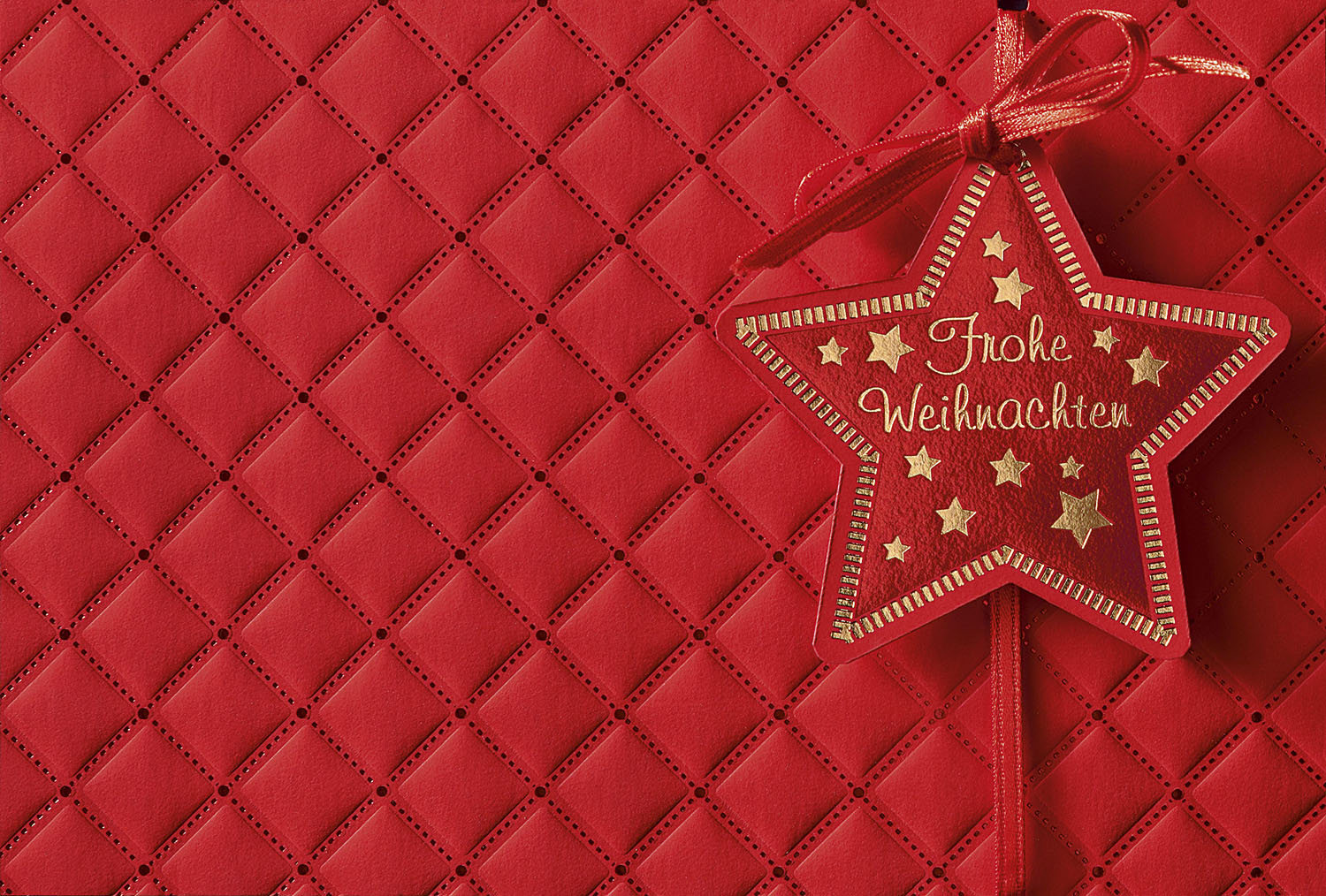 Weihnachtskarte rot Frohe Weihnachten mit Spendenanteil der Deutschen Alzheimer Gesellschaft
