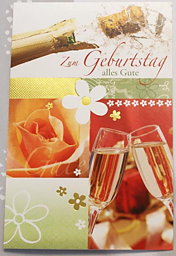 Glückwunschkarte - Zum Geburtstag alles Gute