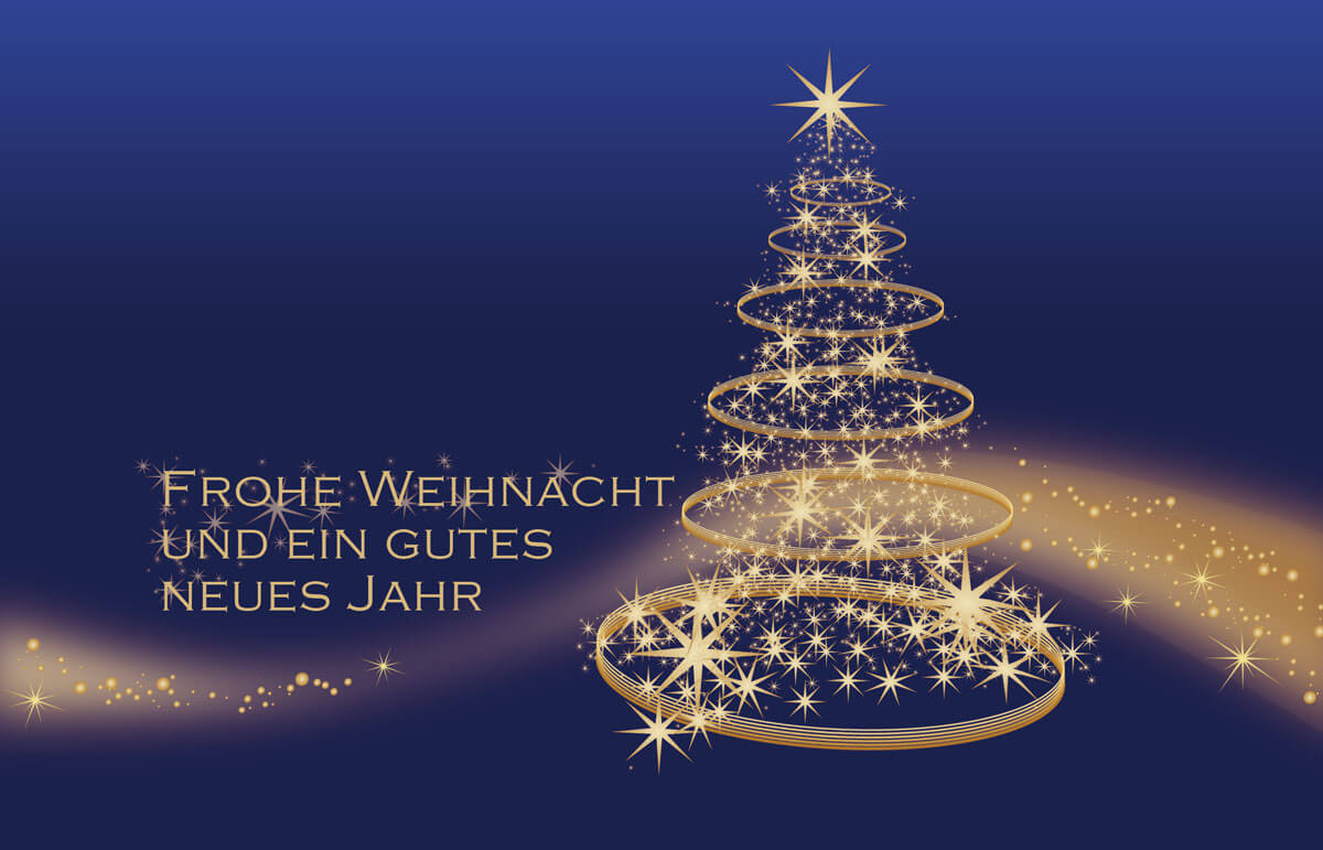 Dunkelblaue Weihnachtskarte