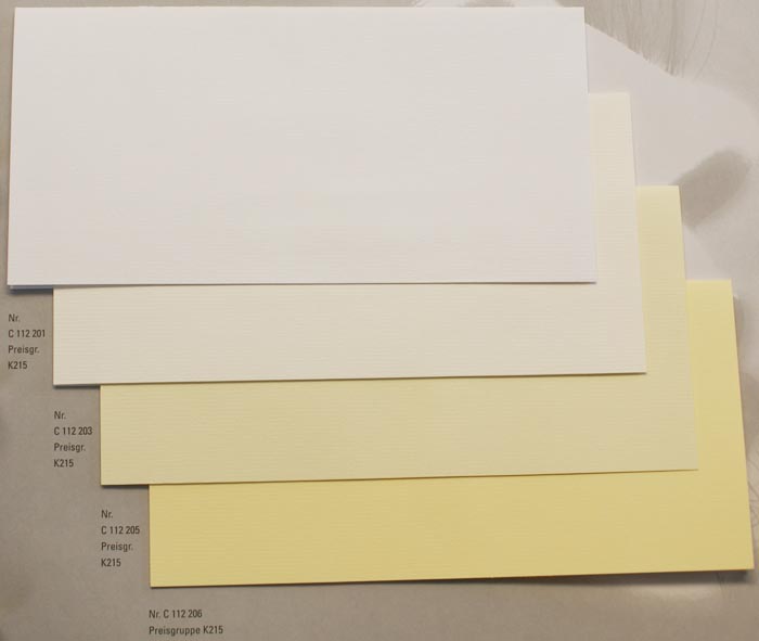 Blankokarte 21x10,5 cm weiß Struktur prc112201+221001