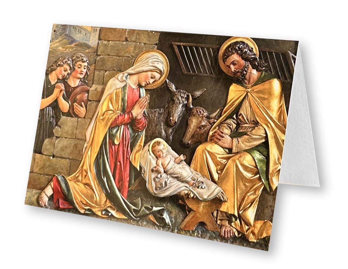Christliche Weihnachtskarte "Geburt Christi" - Altar der Wallfahrtskirche Maria Trost in Fernitz bei Graz