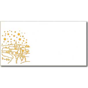 Weihnachtshülle Dörfchen - Briefumschlag für Weihnachtskarten ms145209