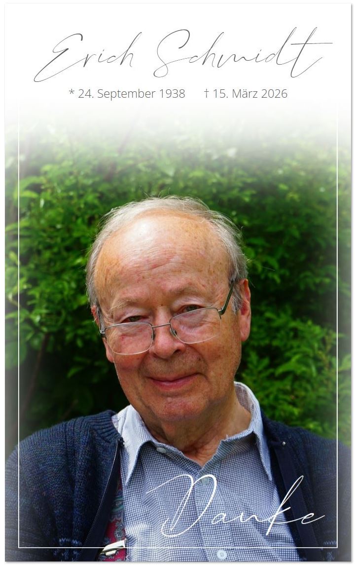 Trauer-Danksagungskarte mit Erinnerungs-Foto - 2-Seitig als Einzelkarte