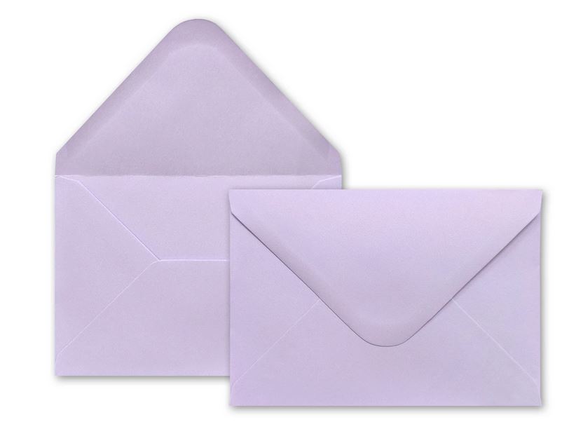 Briefumschlag DIN B6, 17,6 x 12,5 cm in lila, Nassklebung