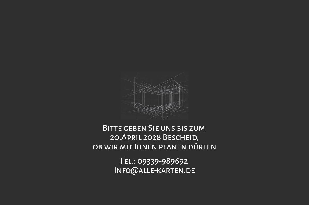 Firmenjubiläumskarte "Struktur & Vision" passend für Architekturbüro, Baufirmen oder Technisches Zeichenbüro