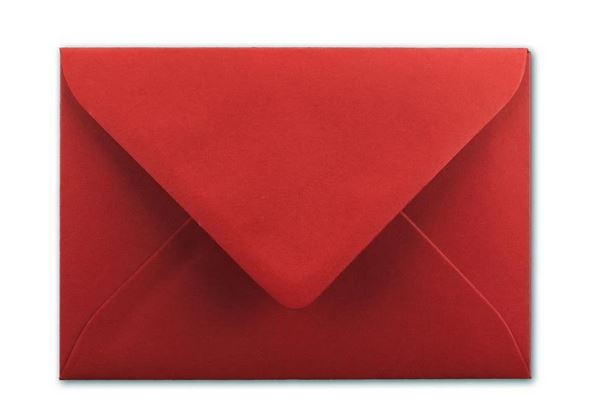 Briefumschlag DIN B6, 17,6 x 12,5 cm in rosenrot, Nassklebung 