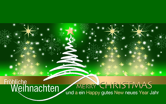 Weihnachtskarte in grün mit Spendenanteil für die Deutsche Kinderkrebsstiftung