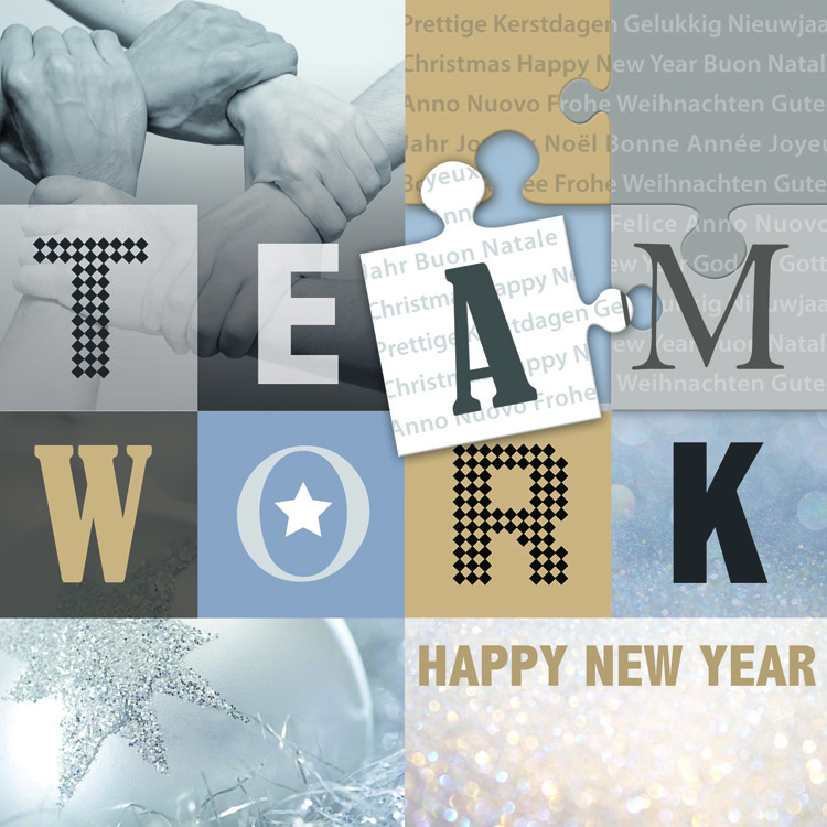 Weihnachtskarte Teamwork guter Zweck: Deutscher Kinderschutzbund