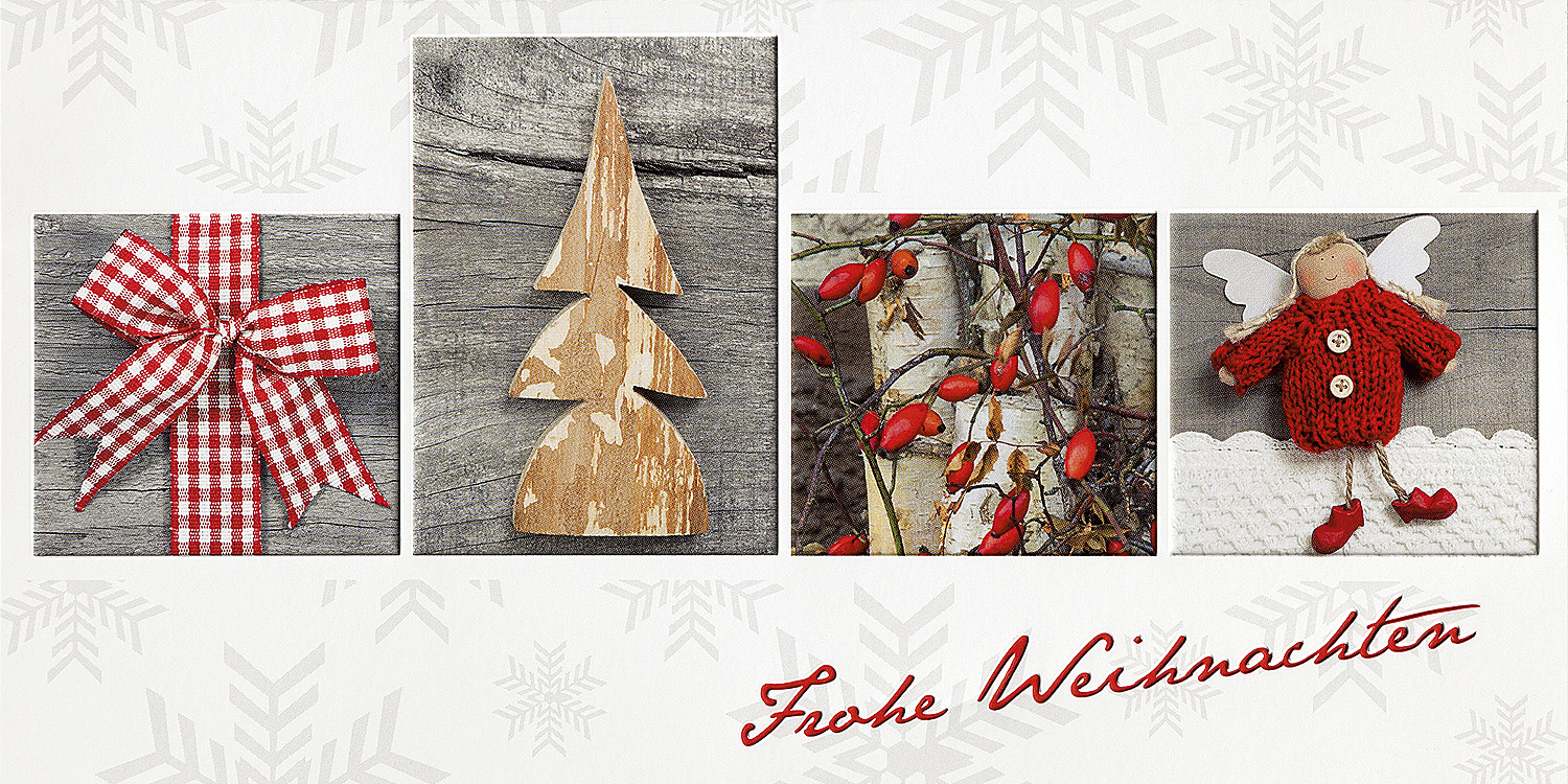 Weihnachtskarte Frohe Weihnachten mit verschiedenen Fotomotiven