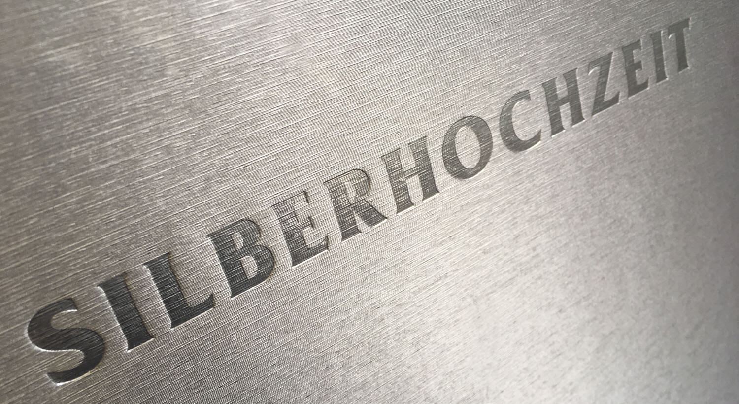 Edles Fotoalbum / Gästebuch zur Silberhochzeit - Detailansicht Schriftzug
