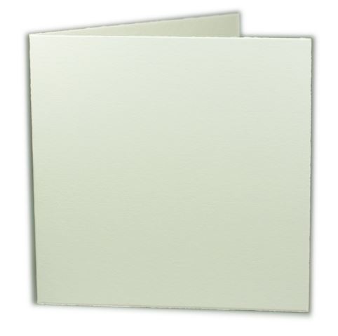 Cremeweiße Blanko-Büttenkarte quadratisch 15x15cm 