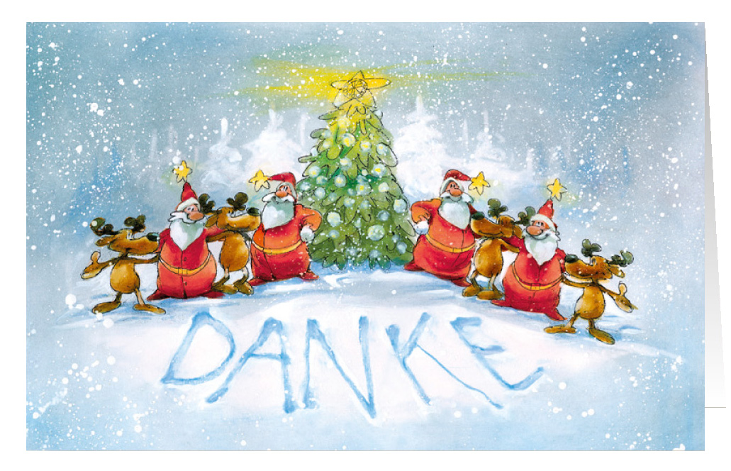 Weihnachtskarte Branchenkarte Dankkarte Danke Teamkarte