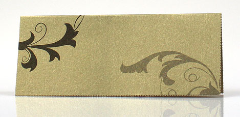 Tischkarte Namenkarte altgold metallic pr8722705