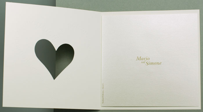 Hochzeitskarte quadratisch Wir heiraten Goldfolie Herz ba723069