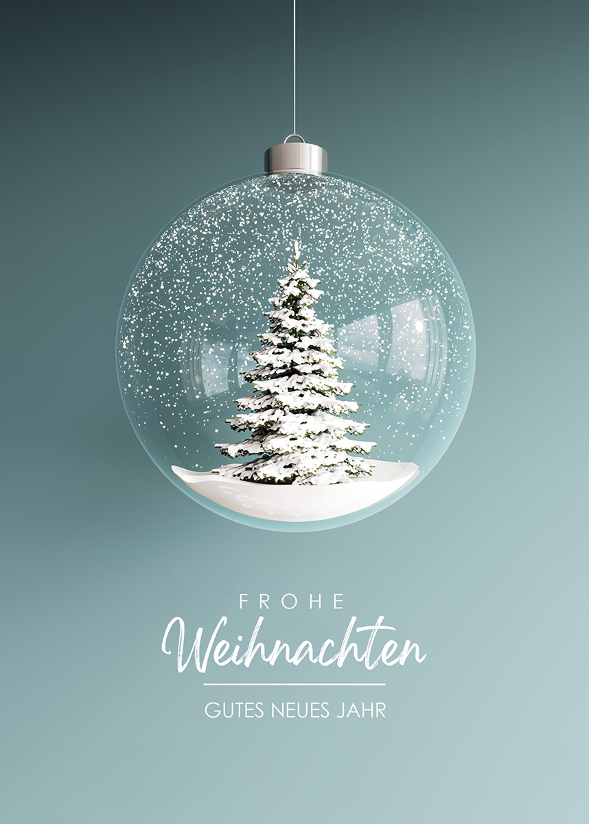 Mintgrüne Weihnachtskarte